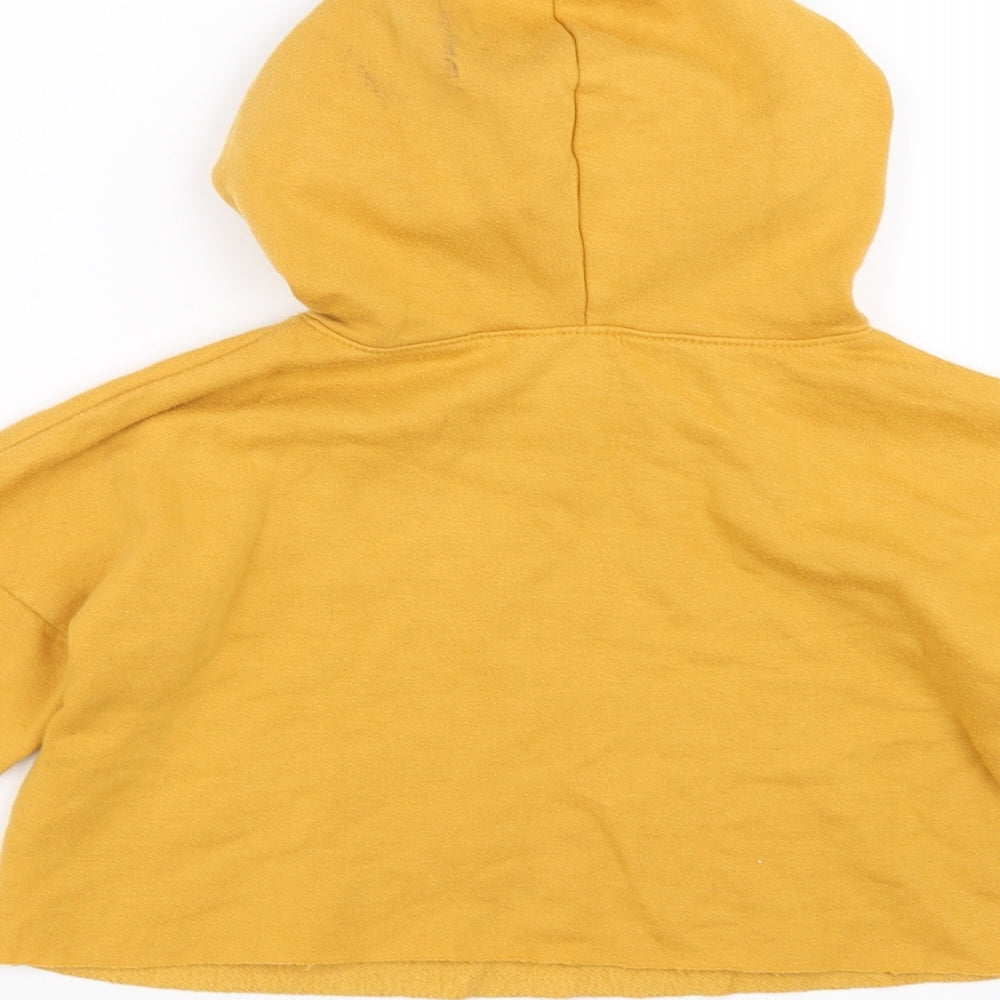 New Look Girls Yellow   Pullover Hoodie Size 9 Years  - cropped state of new york