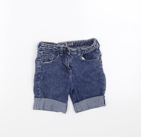 Matalan Girls Blue  Denim Bermuda Shorts Size 7 Years