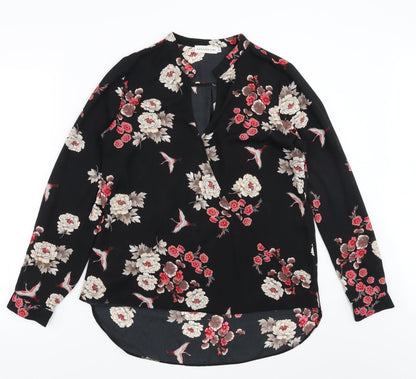 Preloved Paraphrase Womens Black Floral  Basic Blouse Size M - Front