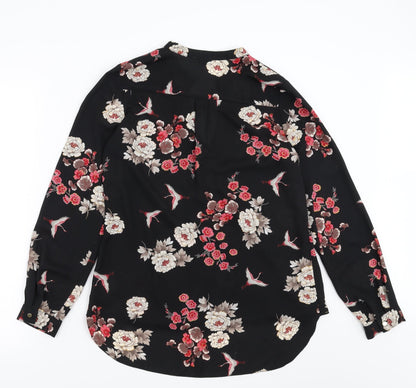Preloved Paraphrase Womens Black Floral  Basic Blouse Size M - Back