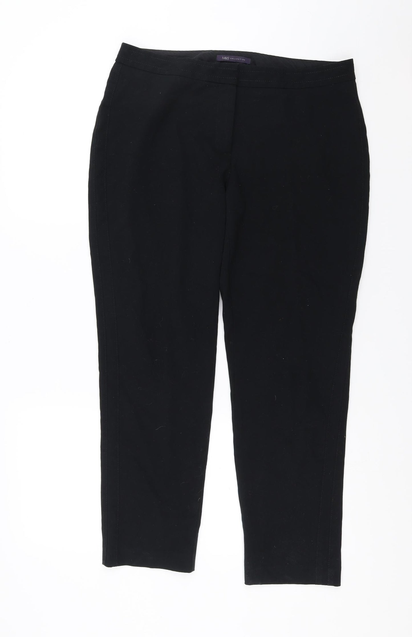 Marks and Spencer Womens Black   Trousers  Size 14 L27 in - short Leg