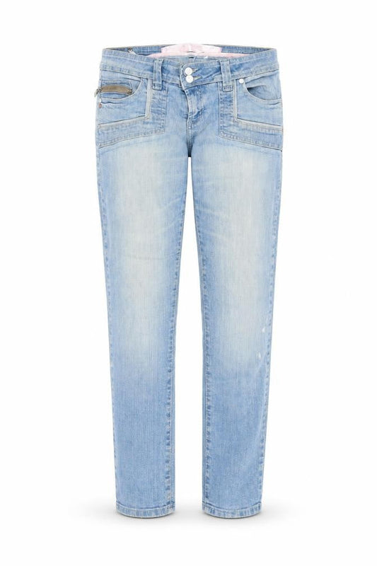 Womens Blue  Denim Straight Jeans Size M L30 in