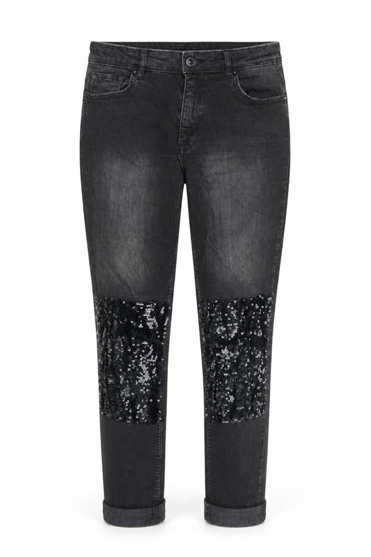 H&M Womens Black  Denim Tapered Jeans Size 12 L26 in