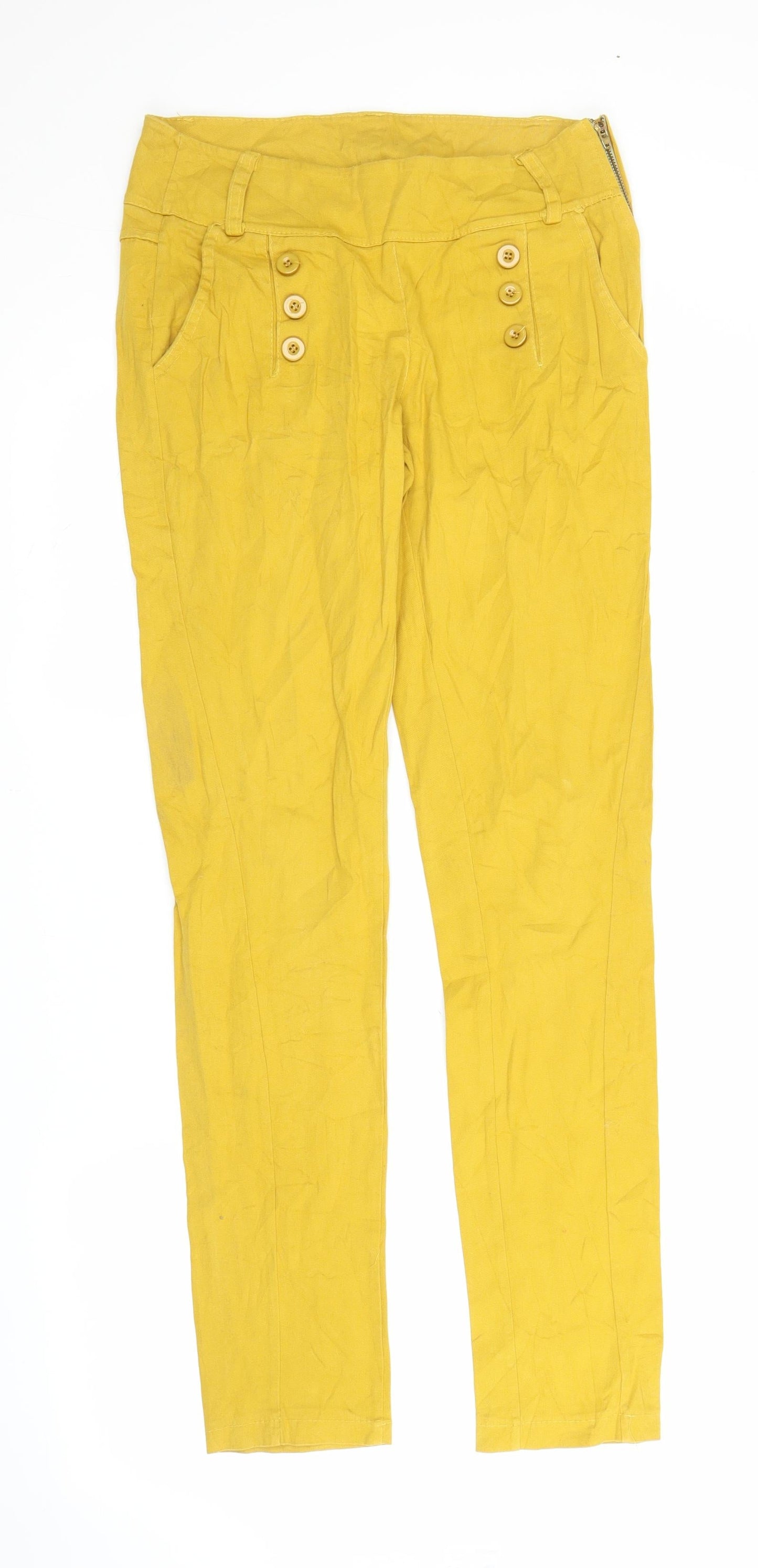 Preworn Womens Yellow   Chino Trousers Size S L30 in