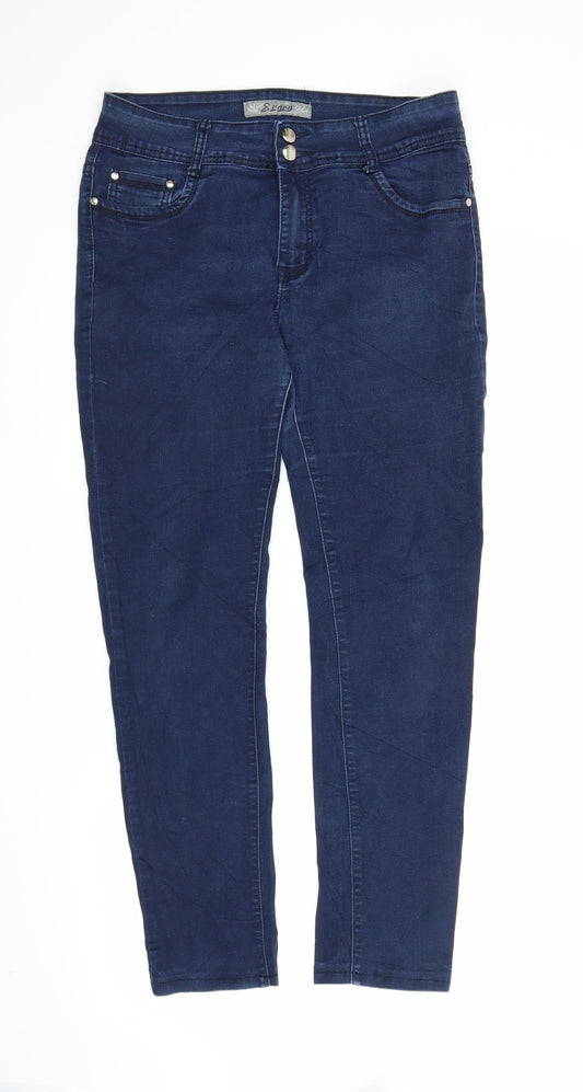 Slolo Womens Blue  Denim Jegging Jeans Size M L27 in