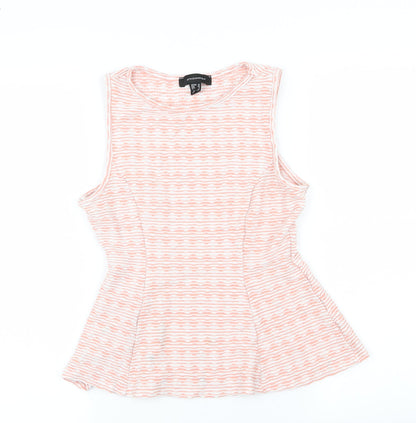 Preloved Primark Womens Pink Geometric  Basic Tank Size 10 - Front