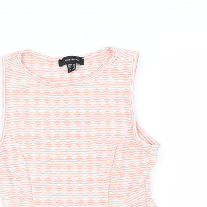 Preloved Primark Womens Pink Geometric  Basic Tank Size 10 - Detail