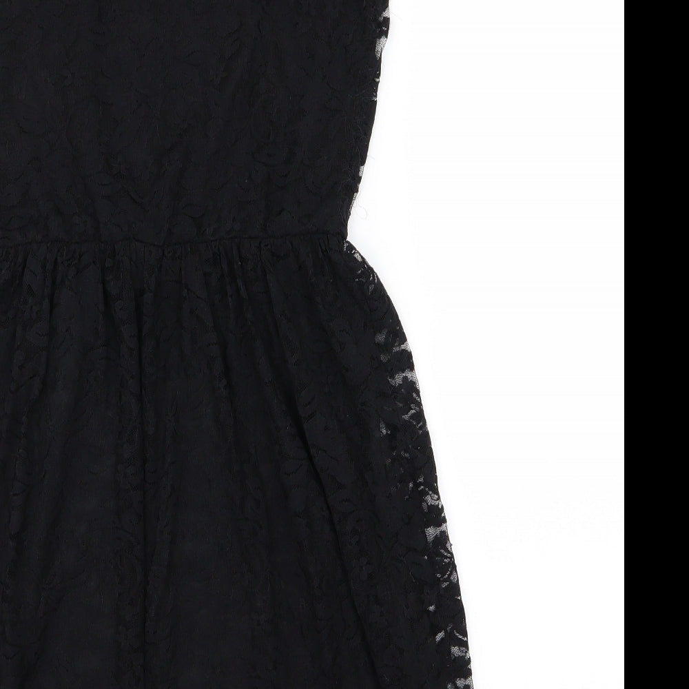 Instyle Womens Black Floral  Fit & Flare  Size M