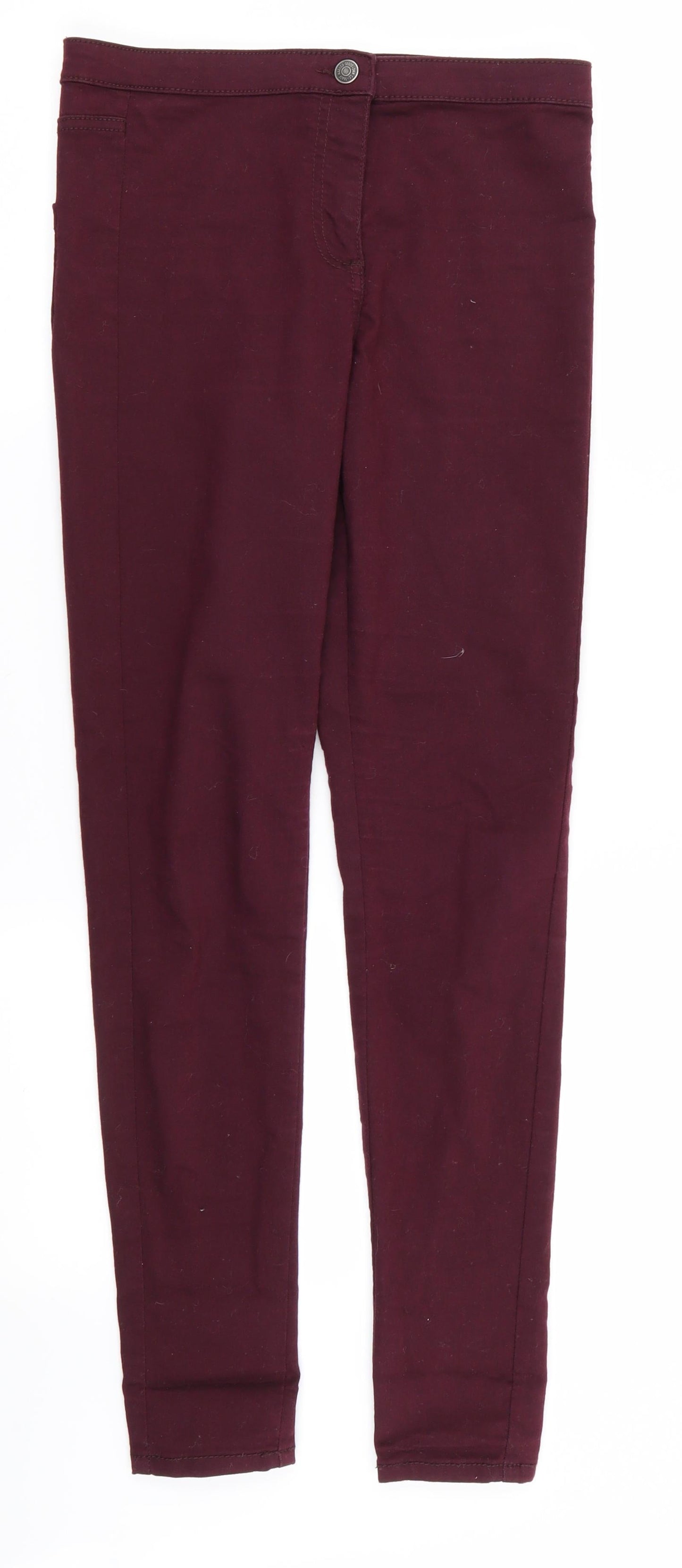 DENIM AND CO Womens Red   Skinny Jeans Size 8 L27 in