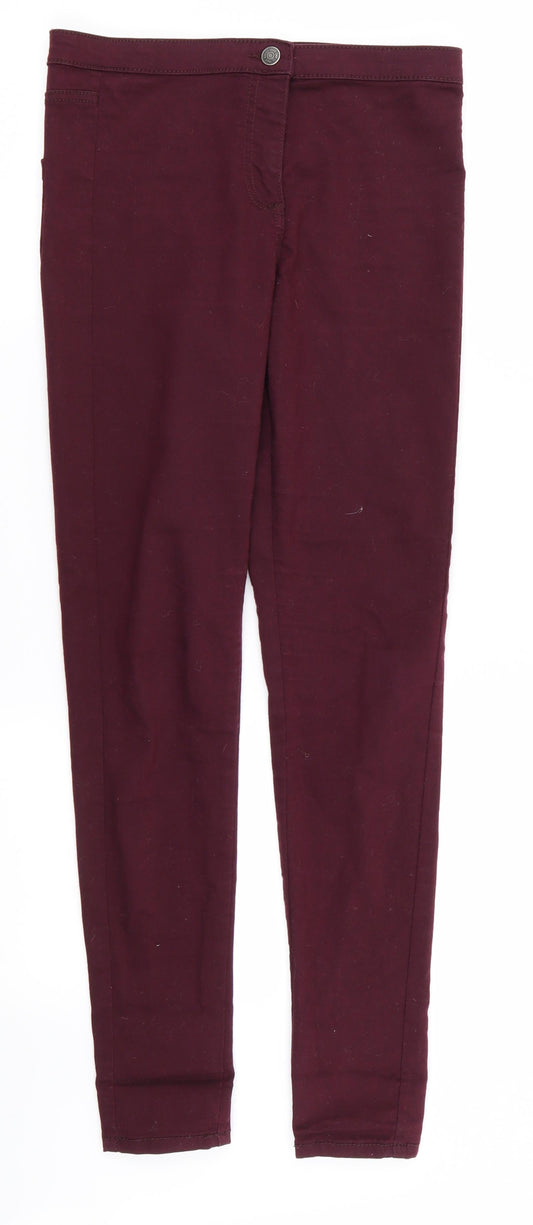 DENIM AND CO Womens Red   Skinny Jeans Size 8 L27 in
