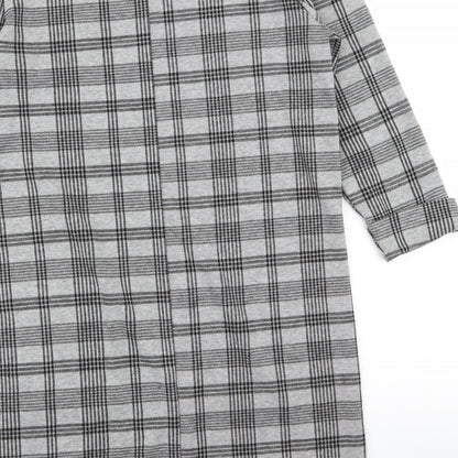 Preloved Primark Womens Grey Check  T-Shirt Dress  Size 8 - Label