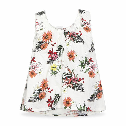 H&M Girls White Floral  Basic Tank Size 2-3 Years