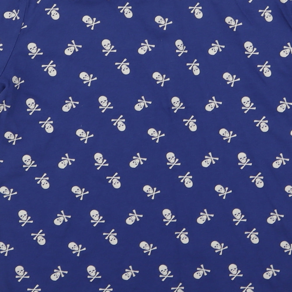 boys Boys Blue   Basic Polo Size 9-10 Years  - skull print