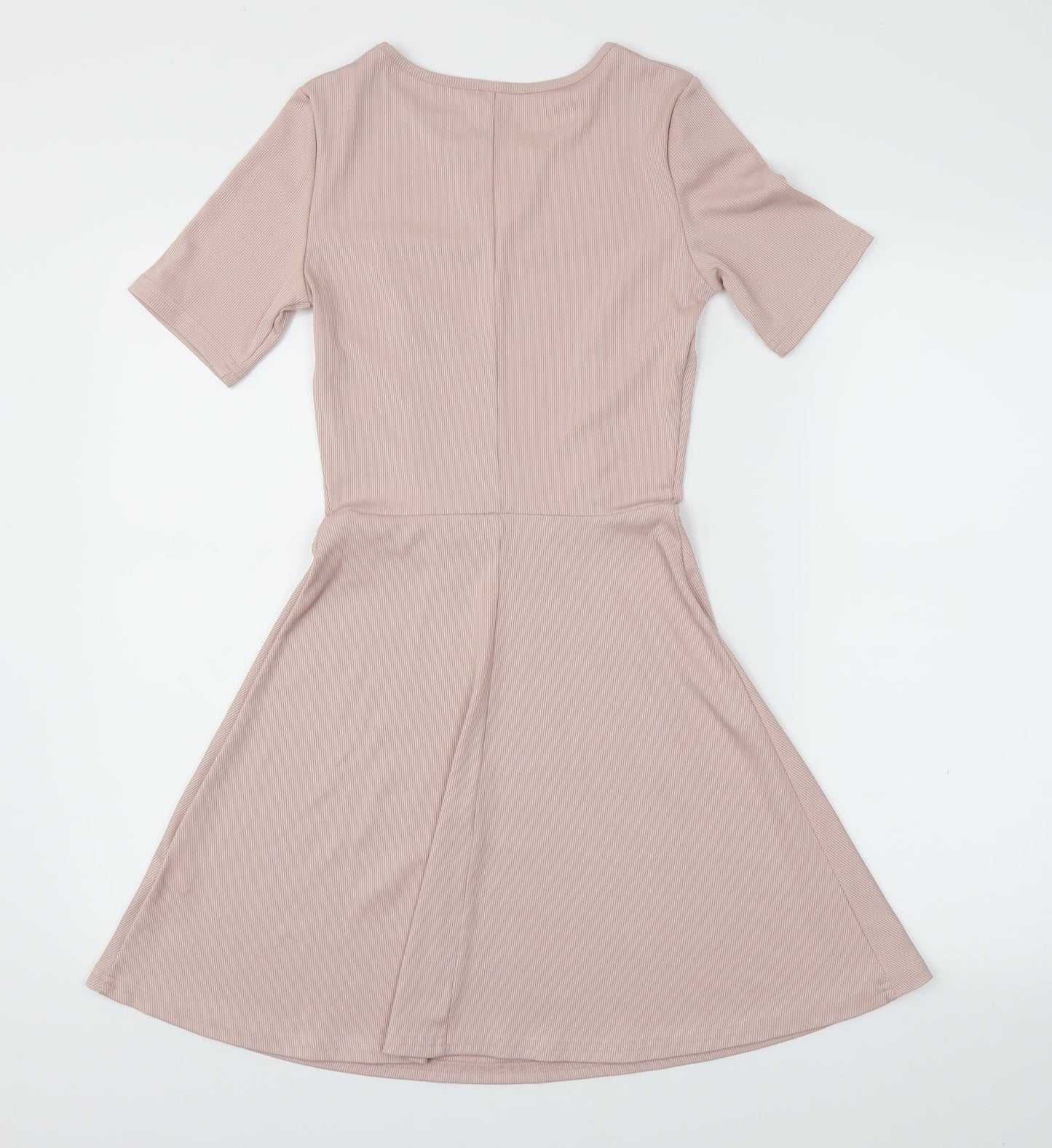 H&M Womens Pink Houndstooth  Fit & Flare  Size 6