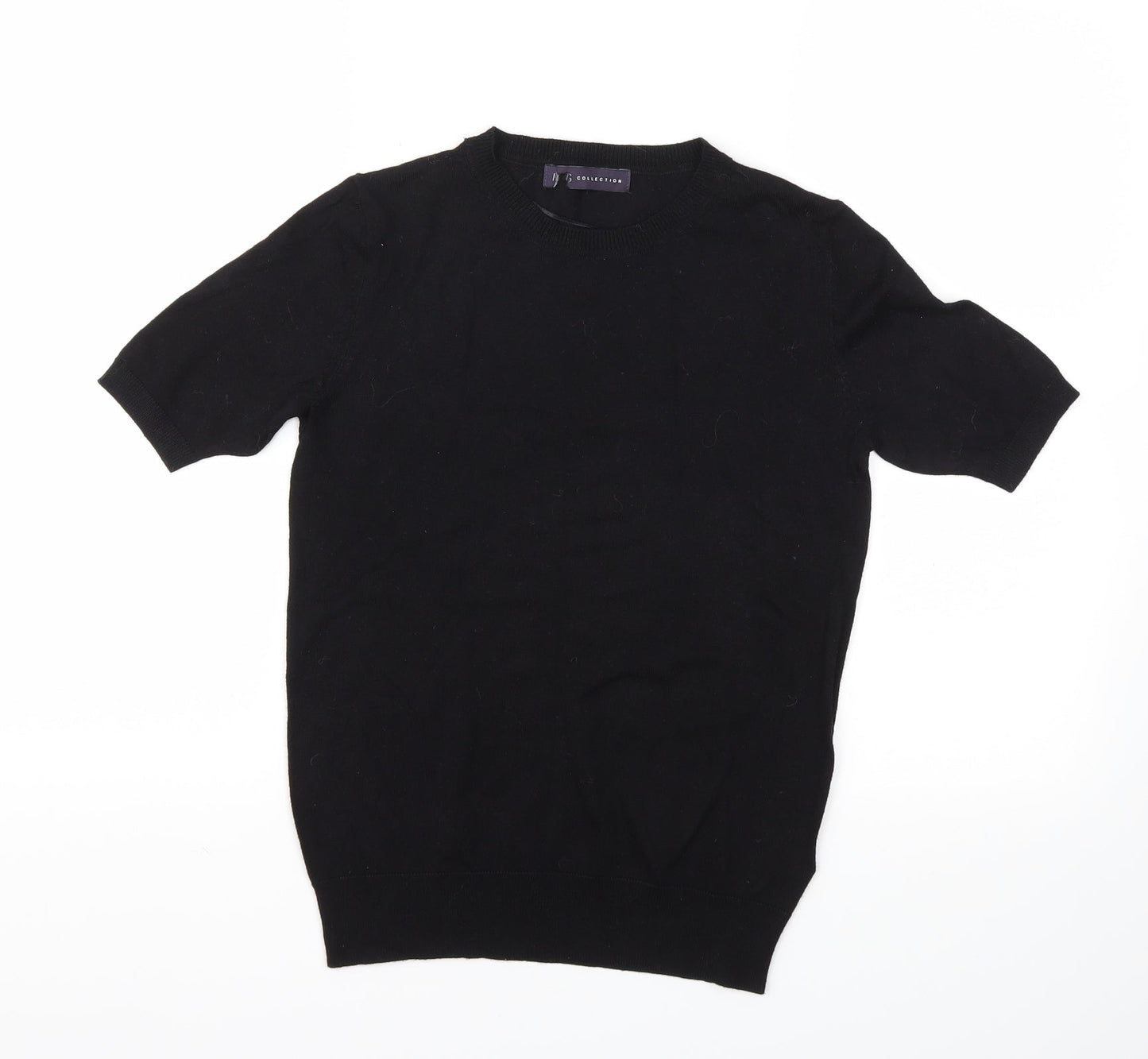 M&S Womens Black   Basic T-Shirt Size 6