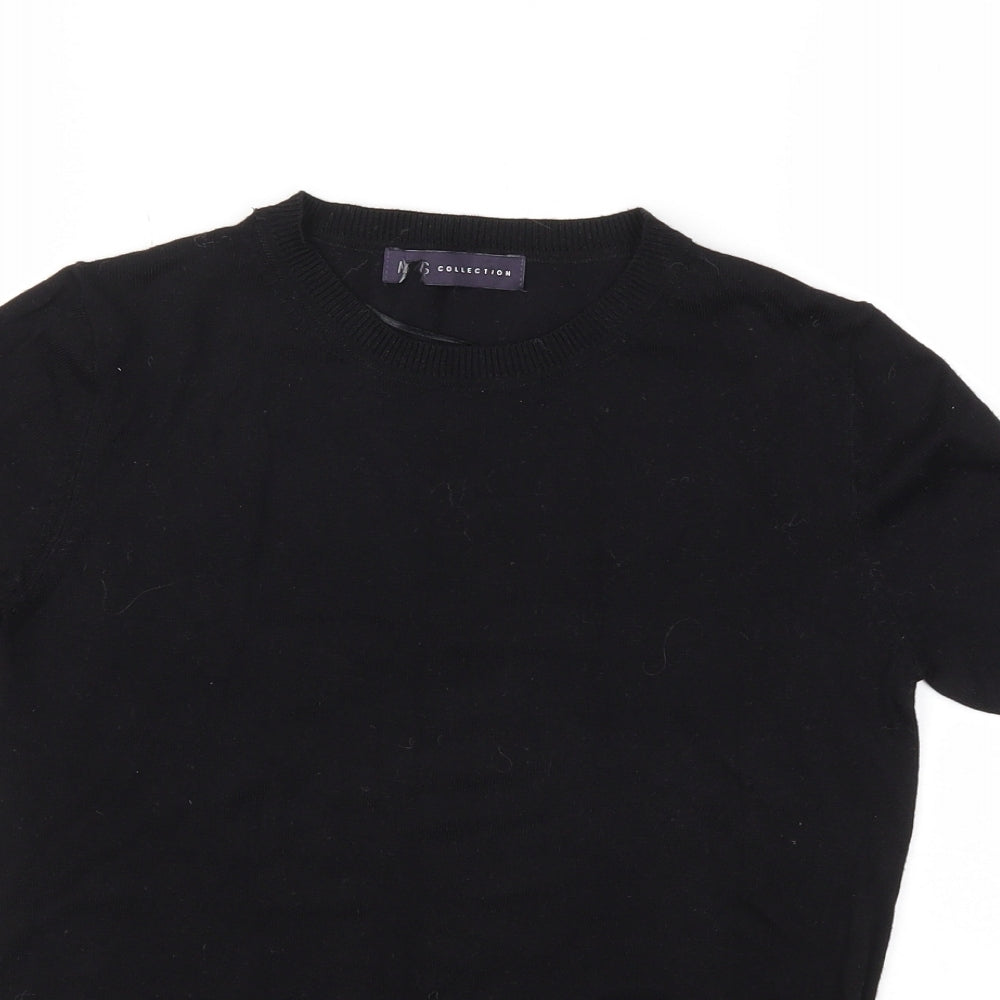 M&S Womens Black   Basic T-Shirt Size 6
