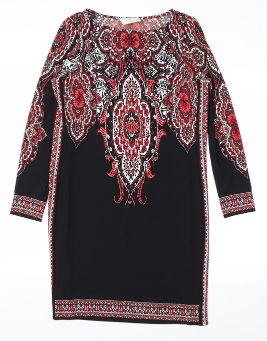 Wallis Womens Black Argyle/Diamond  A-Line  Size S