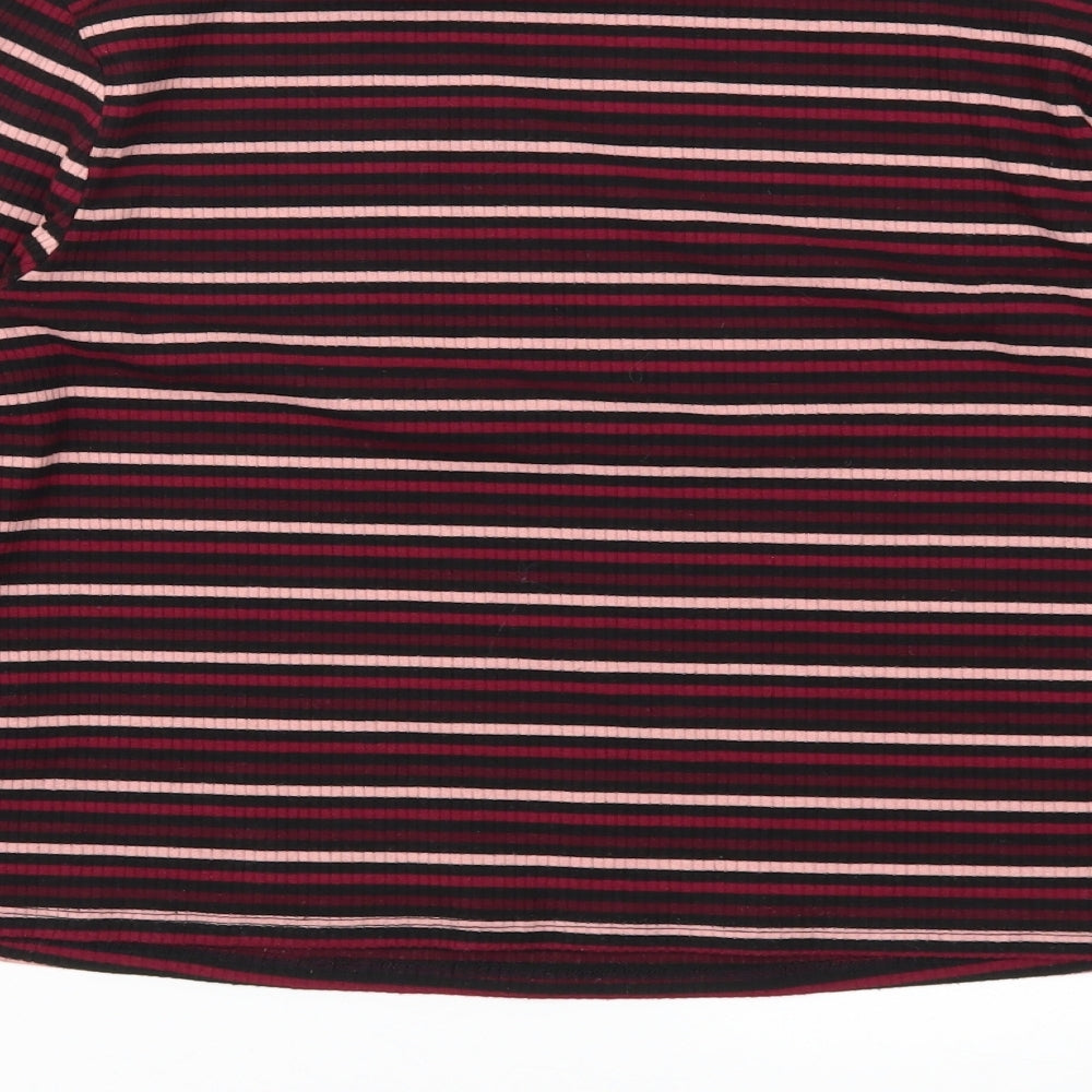 Primark Womens Red Striped  Basic T-Shirt Size XL