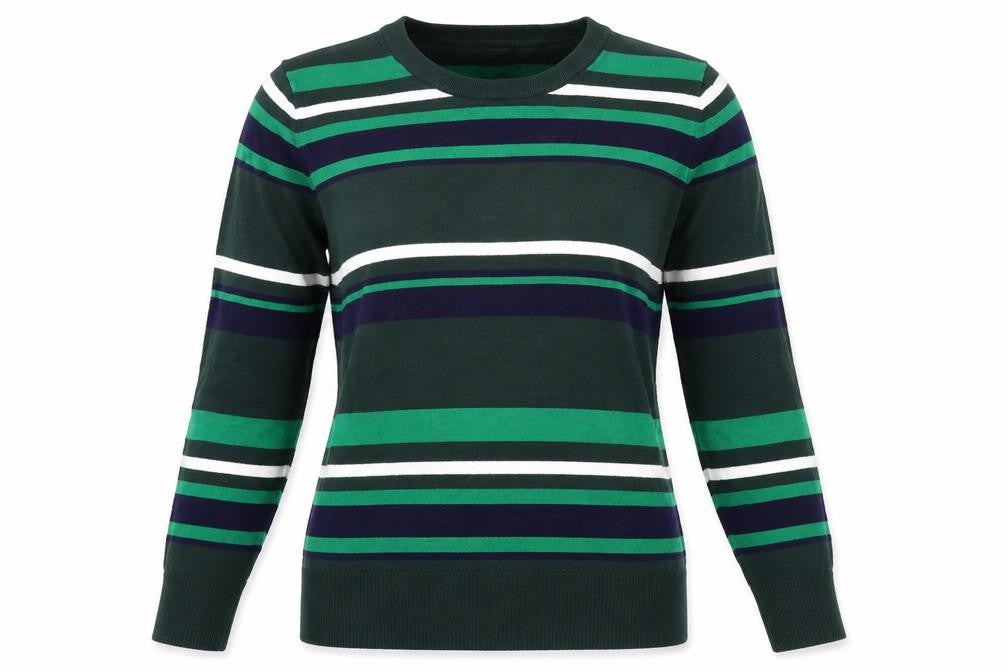 Gap Womens Green Striped  Pullover Jumper Size M