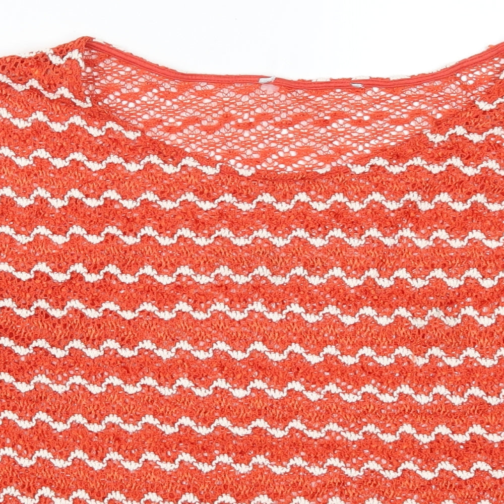 NEXT Womens Red Striped  Pullover Jumper Size 12  - Zig Zag