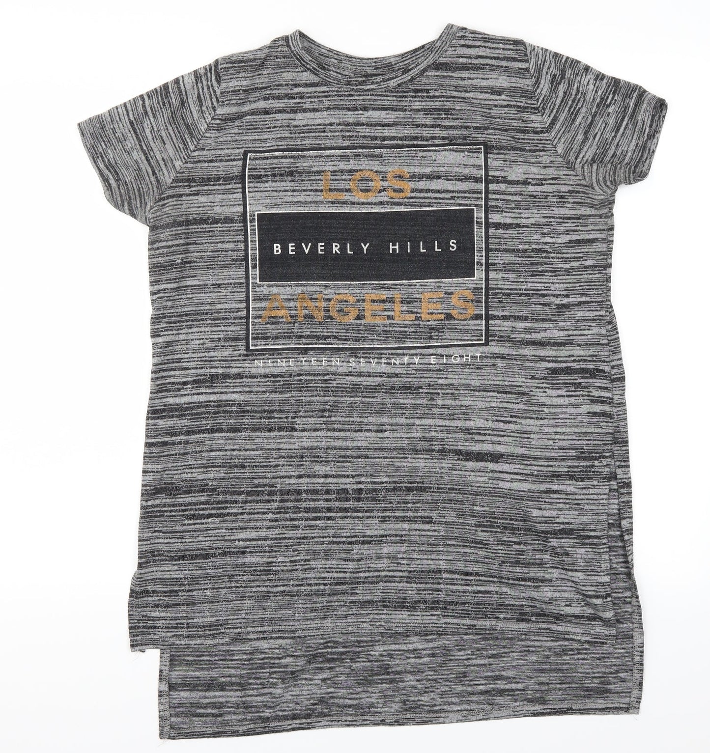 Atmosphere Womens Grey   Basic T-Shirt Size 12  - Los Angeles Beverly Hills