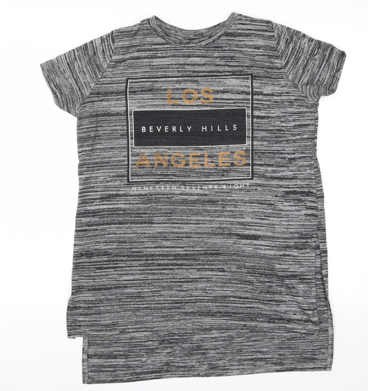 Atmosphere Womens Grey   Basic T-Shirt Size 12  - Los Angeles Beverly Hills