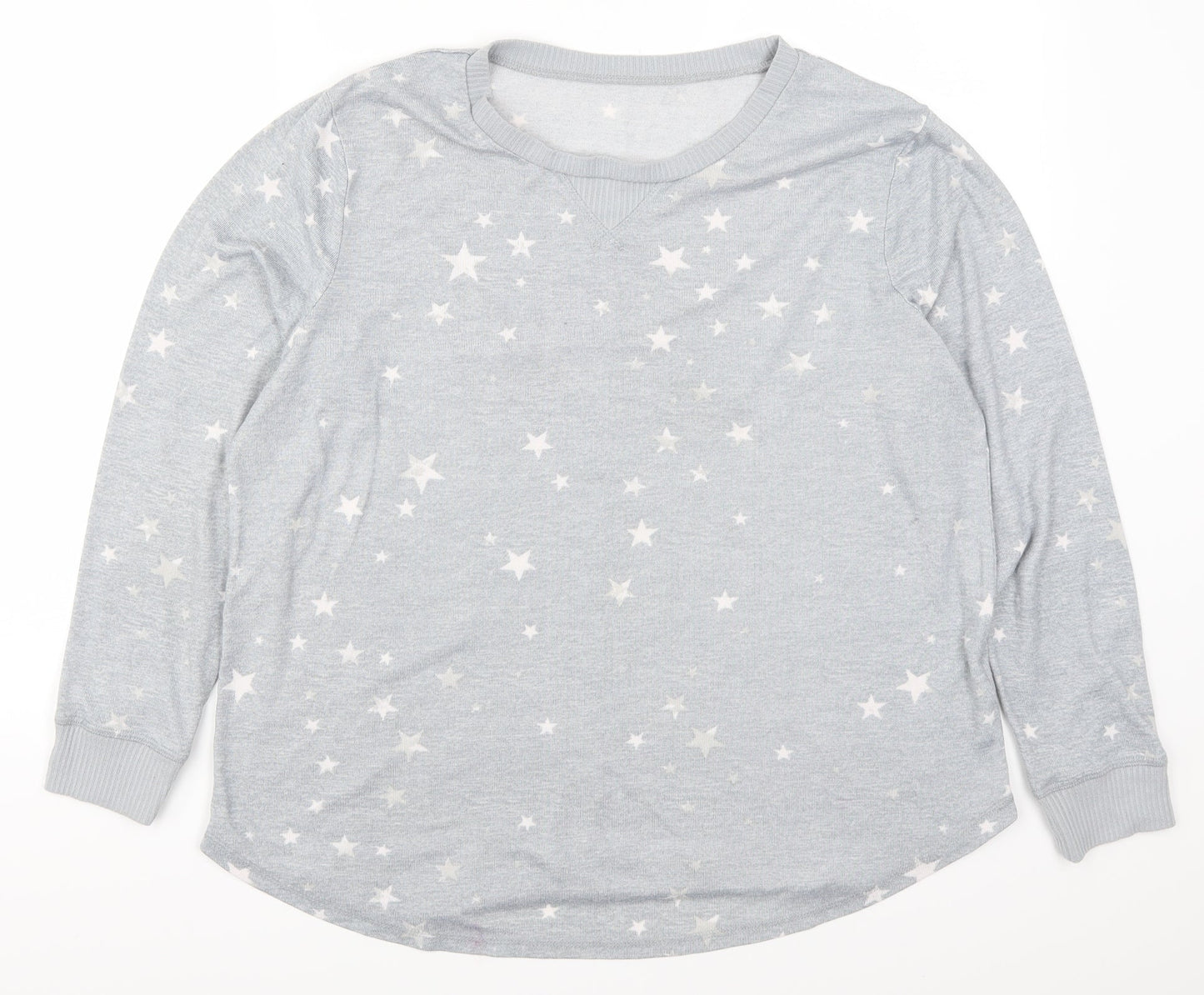 Peacocks Womens Blue Geometric  Top Pyjama Top Size 18  - Stars