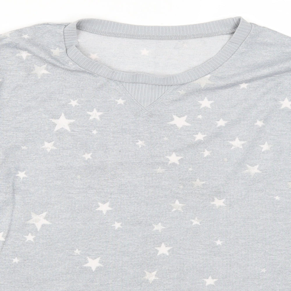 Peacocks Womens Blue Geometric  Top Pyjama Top Size 18  - Stars