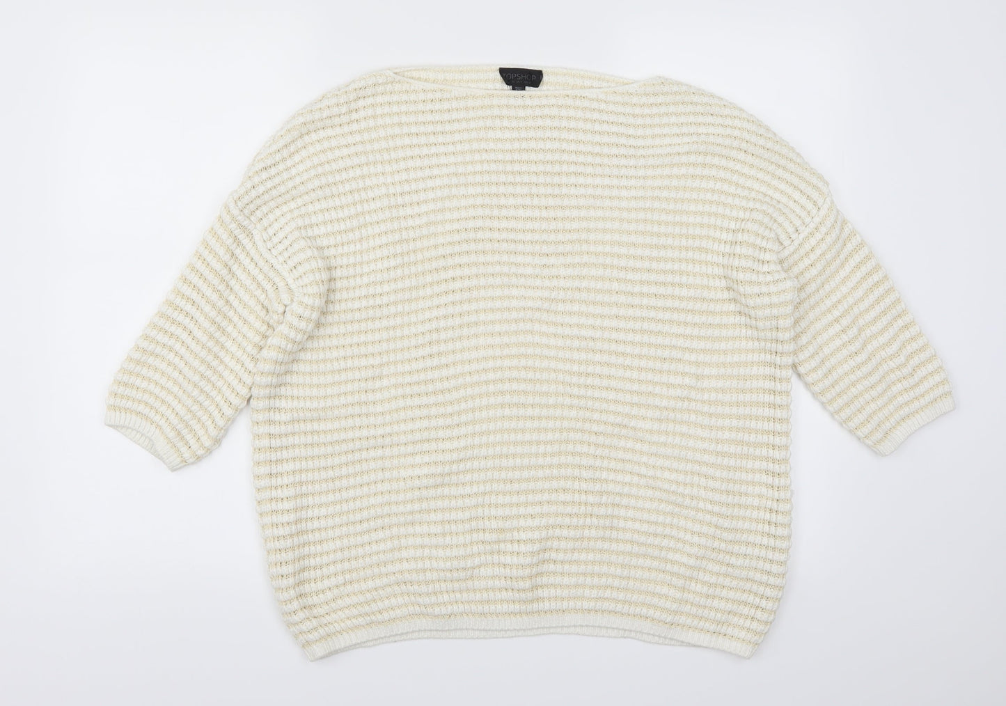 Topshop Womens Beige   Pullover Jumper Size 10