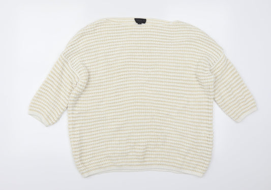 Topshop Womens Beige   Pullover Jumper Size 10