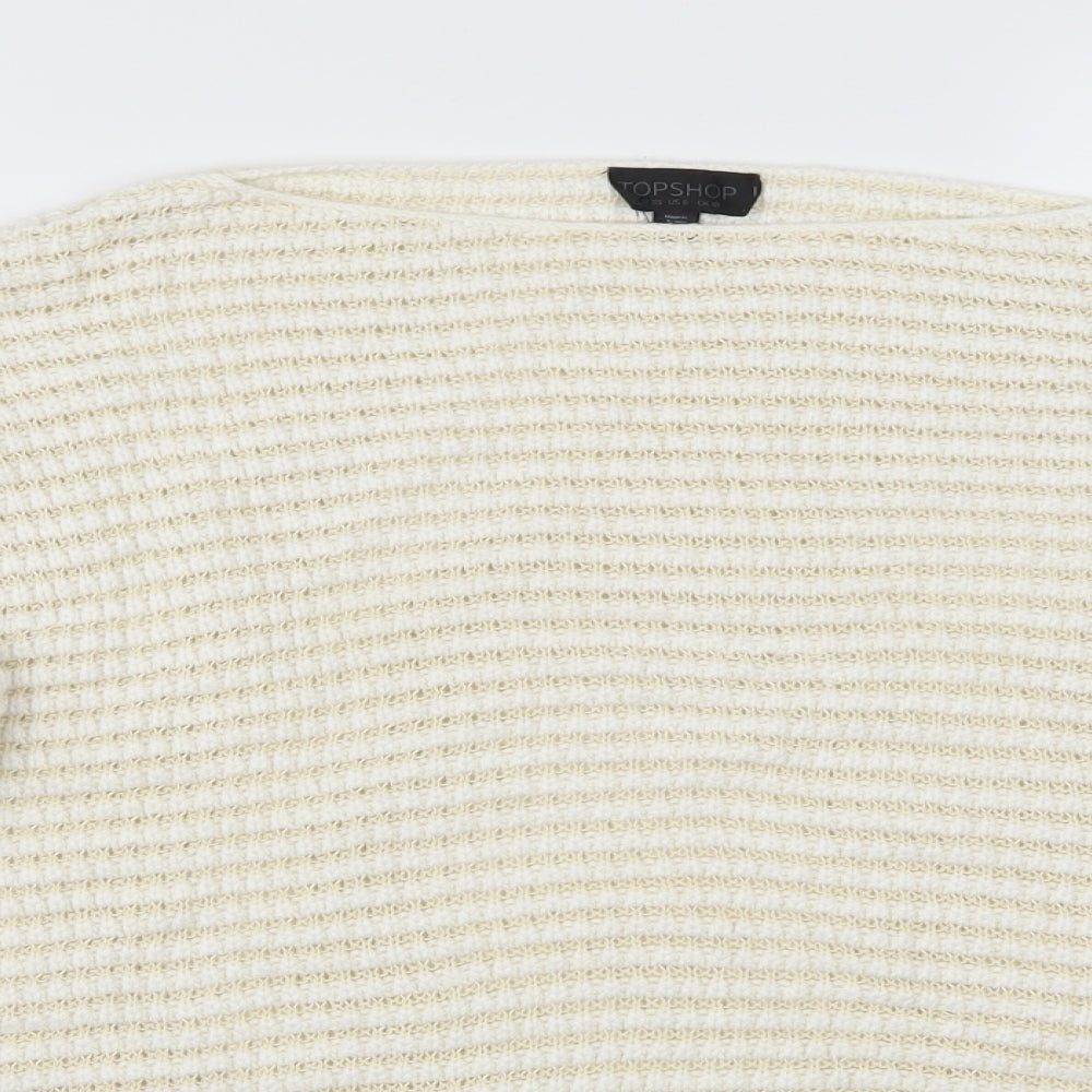 Topshop Womens Beige   Pullover Jumper Size 10