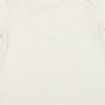 Preloved Primark Womens Ivory  Knit Basic T-Shirt Size 6 - Label