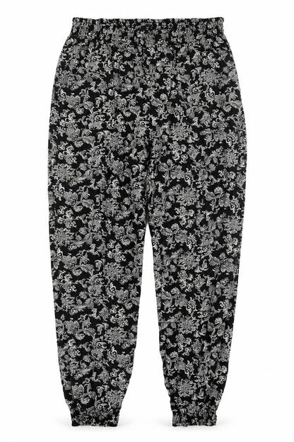 Cherokee Womens Black Geometric  Trousers  Size M L25 in