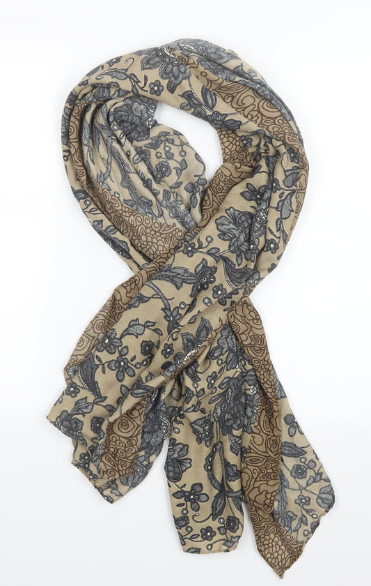 Preworn Womens Grey Floral   Scarf