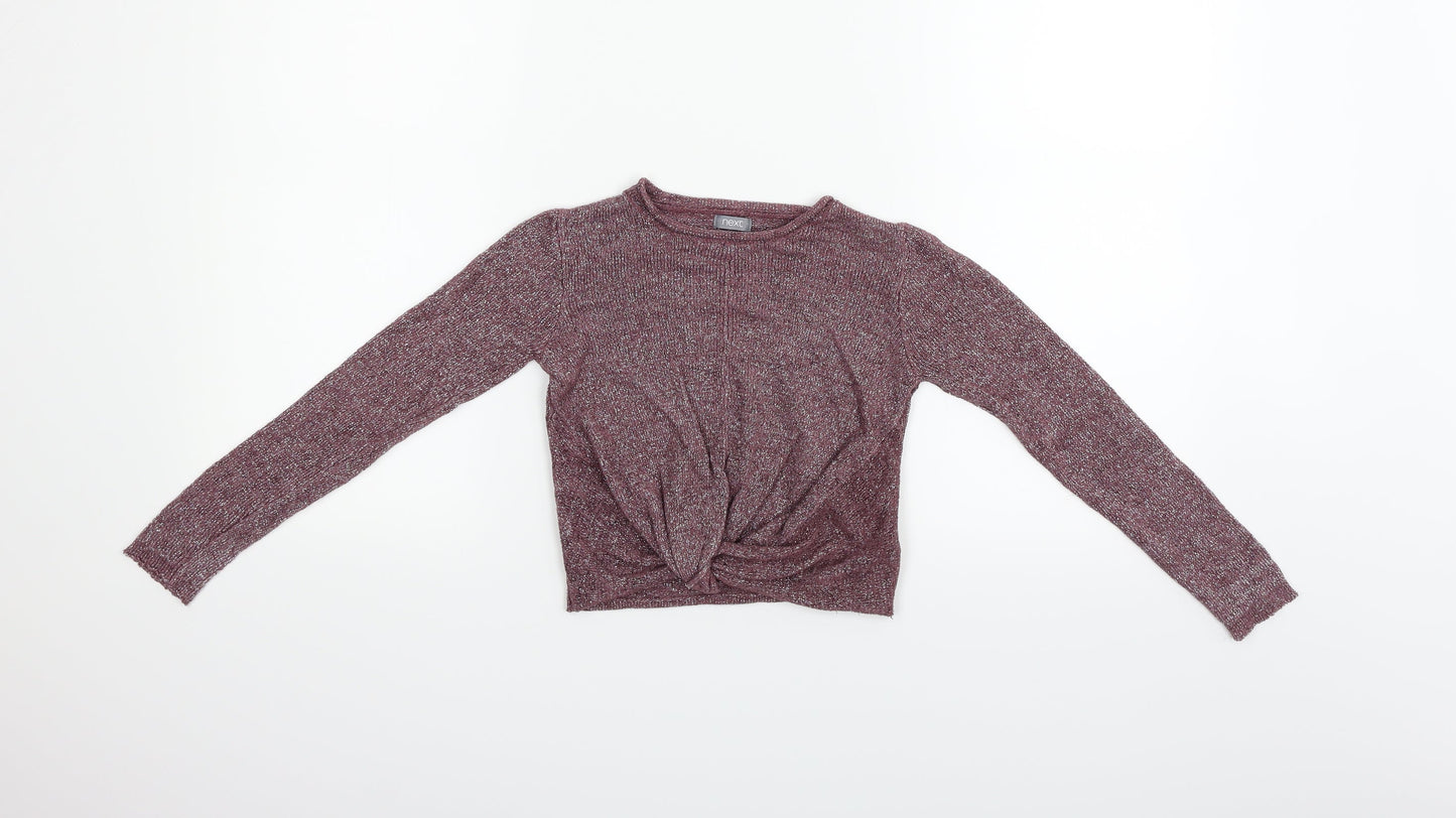 Next  Girls Purple   Pullover Jumper Size 6 Years