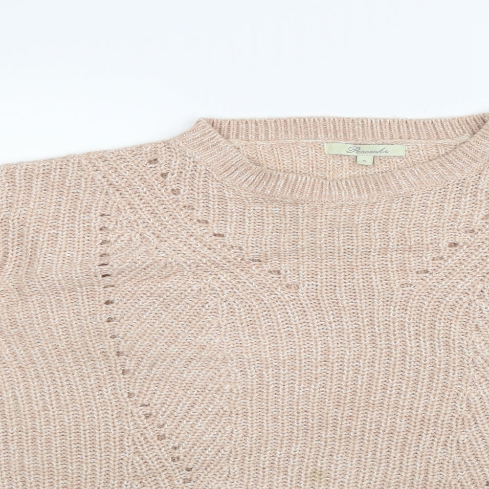 Peacocks Womens Beige   Pullover Jumper Size S