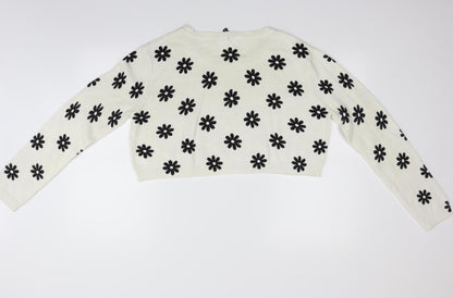 Preloved Divided Womens Beige Geometric  Pullover Jumper Size L - Back