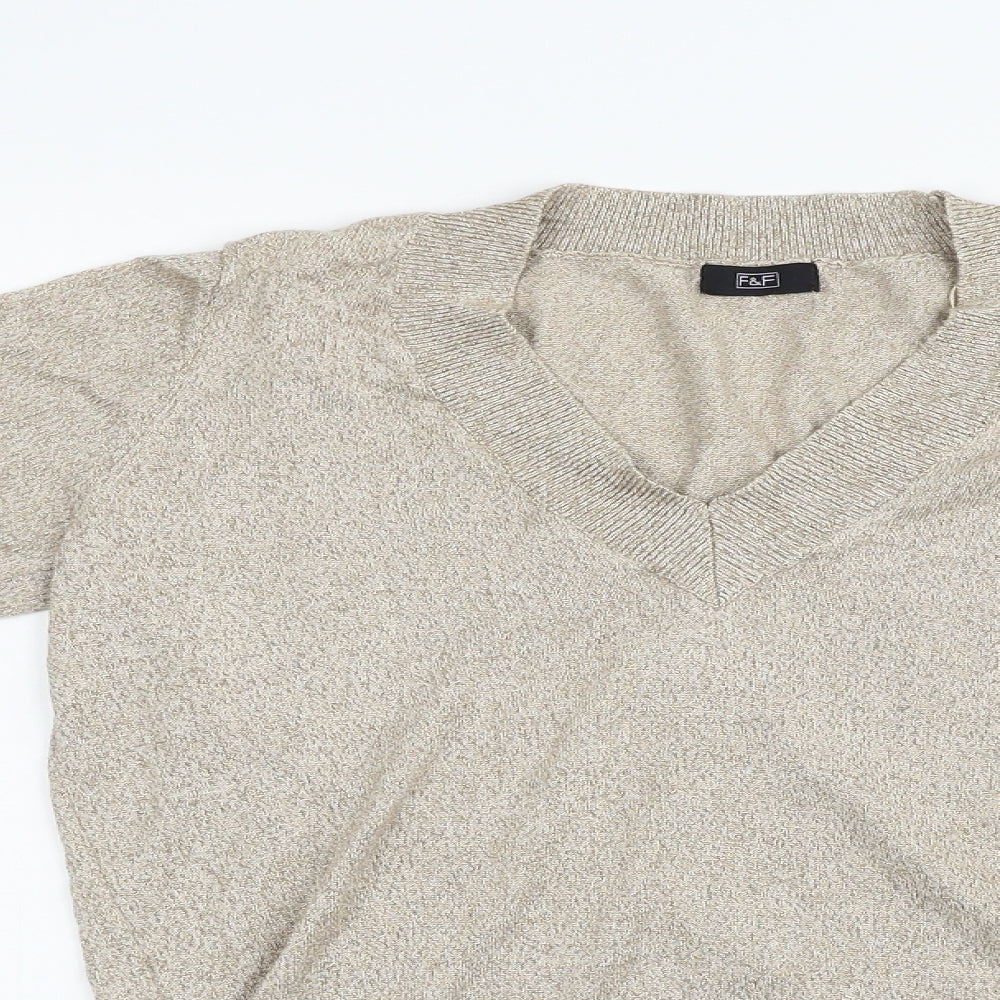 F&F Womens Gold   Pullover Jumper Size 12