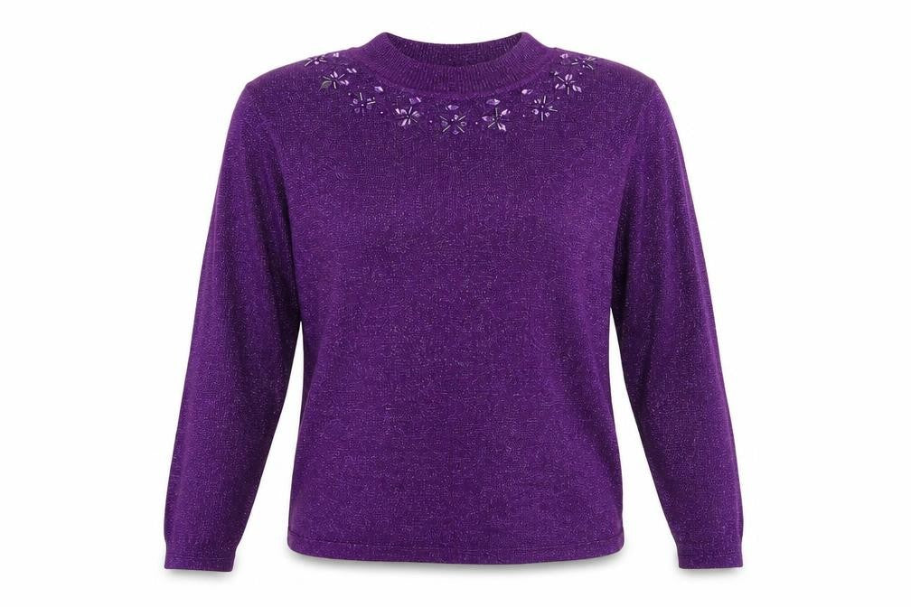 Bonmarché Womens Purple Pullover Jumper Size S