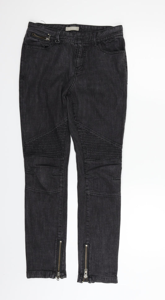 PLANET Womens Black   Straight Jeans Size 8 L28 in