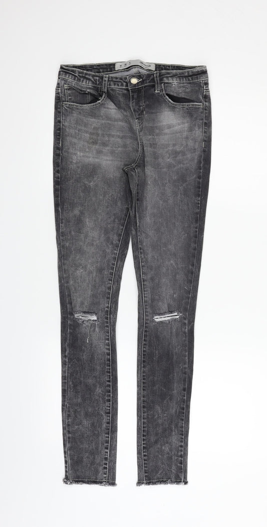 deniem & co Womens Grey   Skinny Jeans Size 10 L29 in