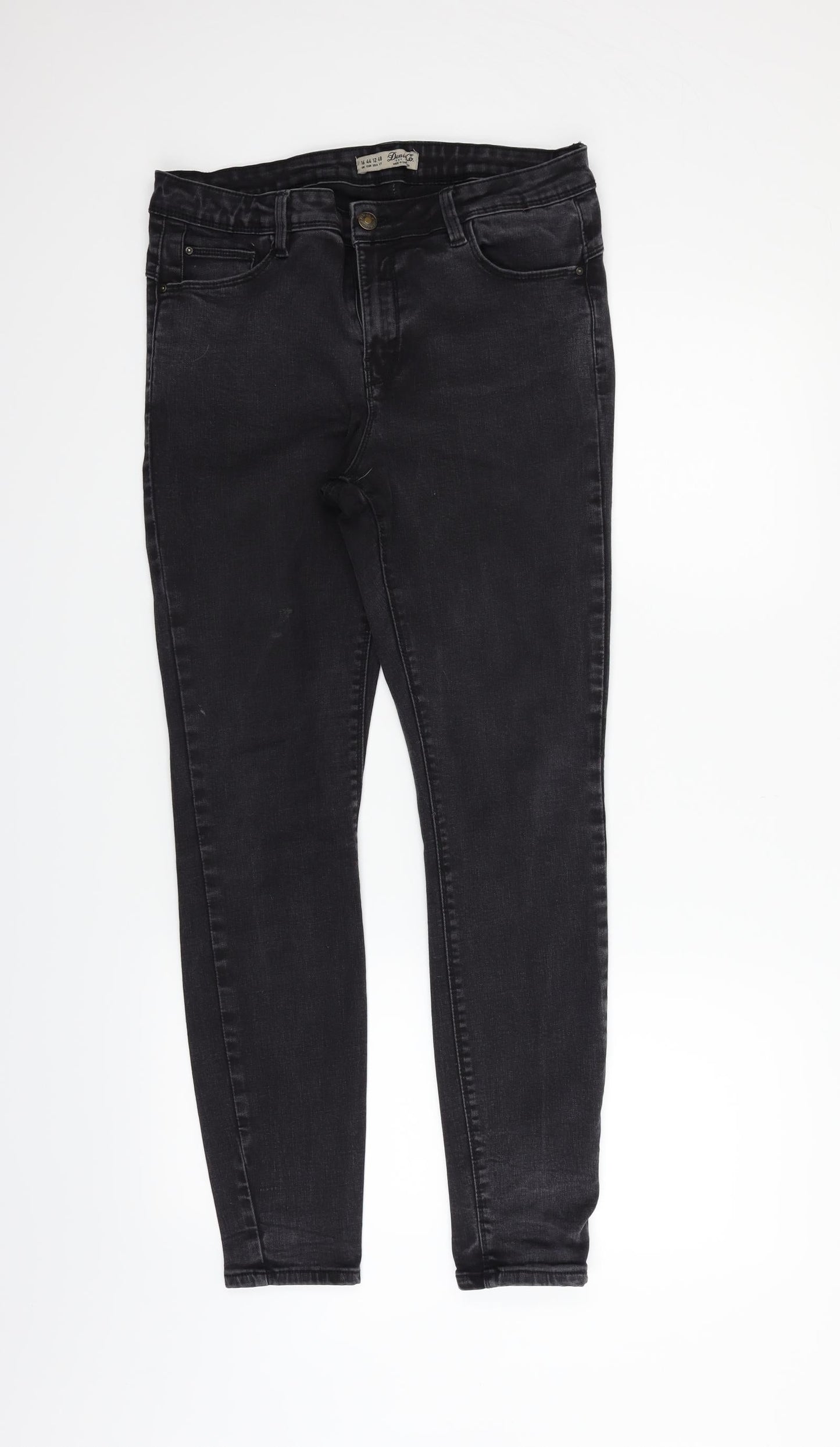 deniem & co Womens Black   Straight Jeans Size 16 L27 in