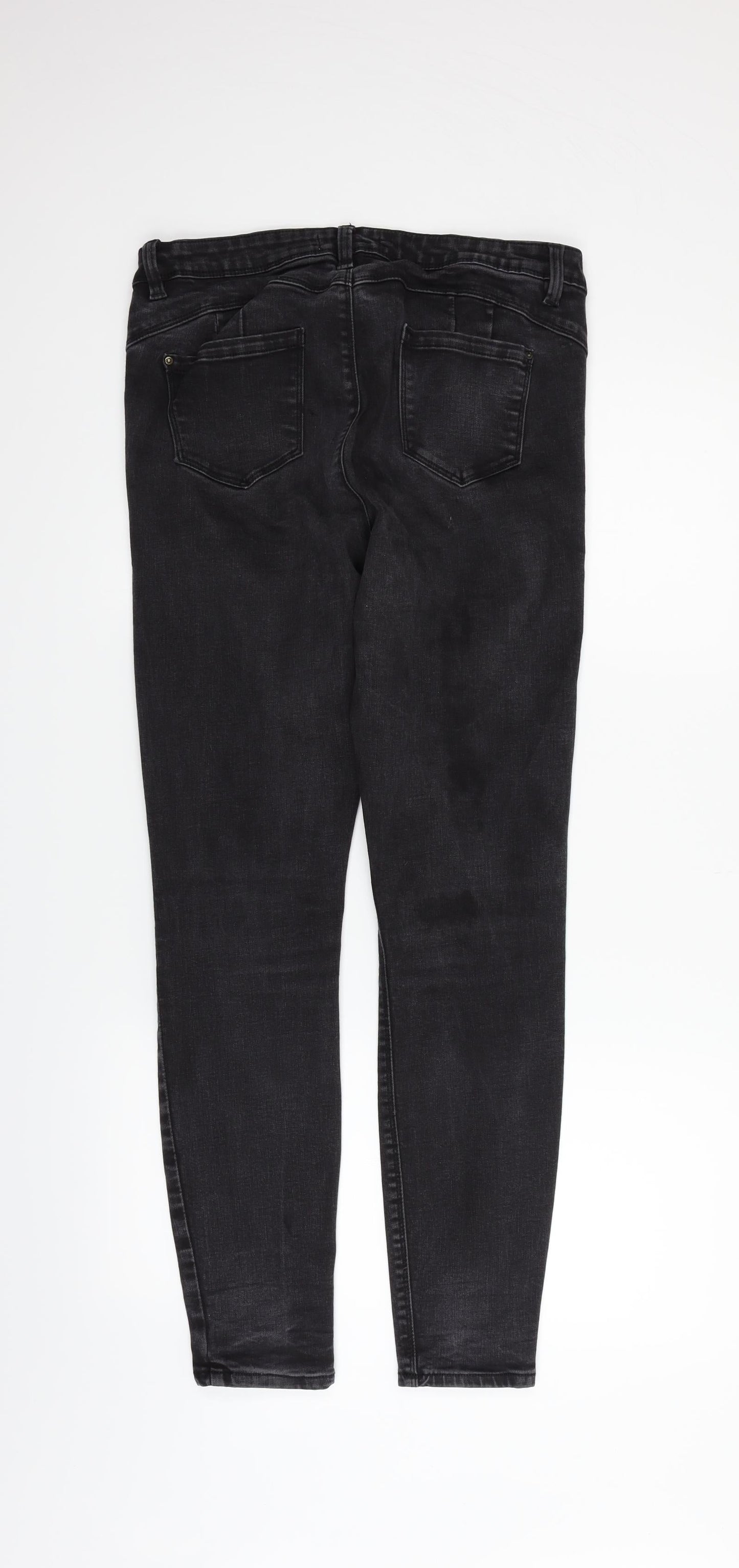 deniem & co Womens Black   Straight Jeans Size 16 L27 in