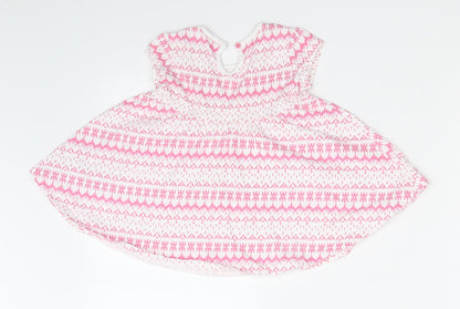 Back view of F&F girls’ multicoloured argyle/diamond a-line, size 6-9, months