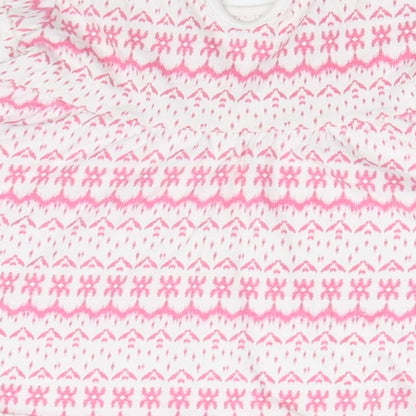 Brand and care label for F&F girls’ multicoloured argyle/diamond a-line, size 6-9, months