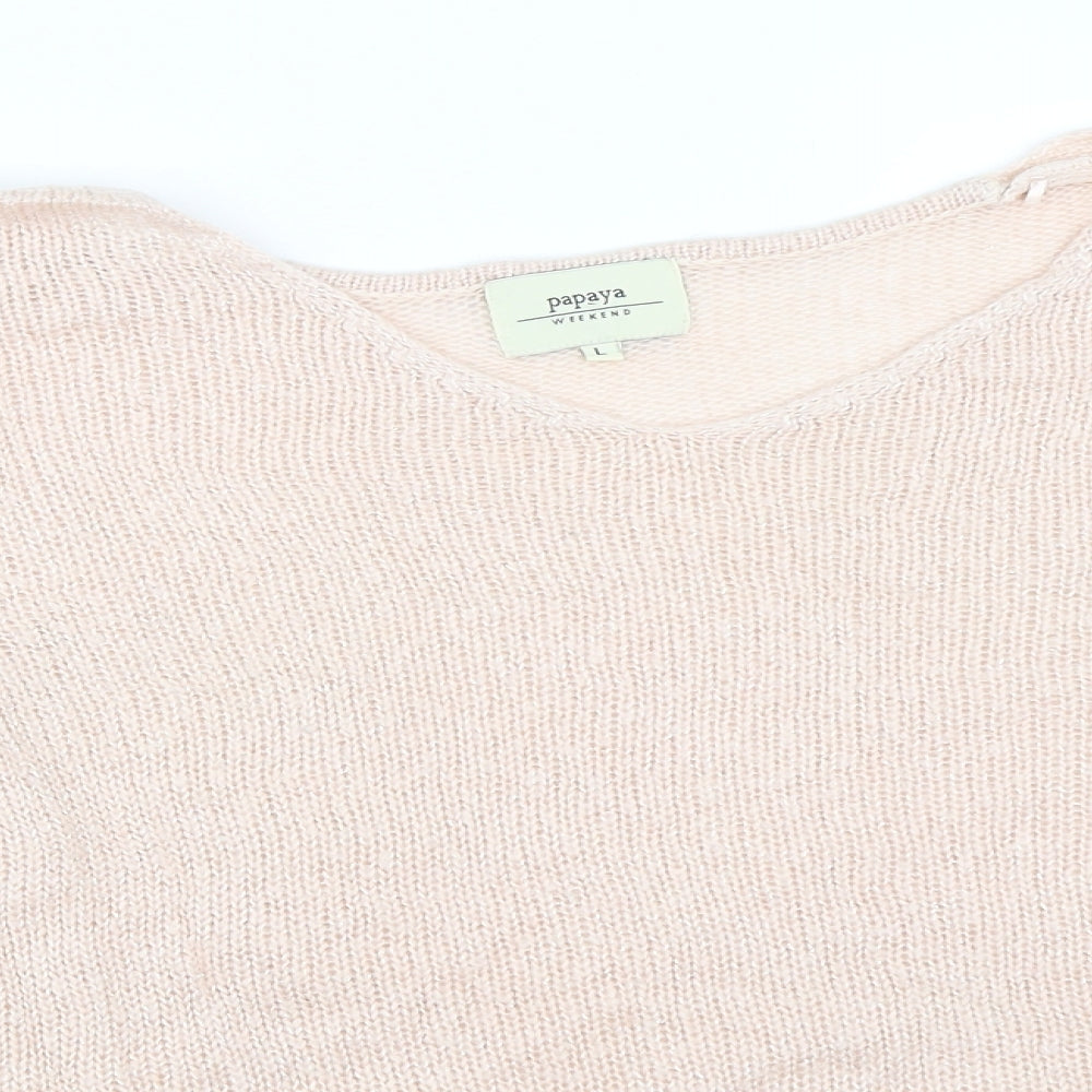 Papaya Womens Pink   Pullover Jumper Size L