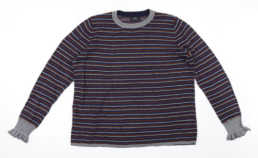 Papaya Womens Black Striped  Pullover Jumper Size 18