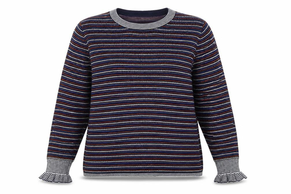 Papaya Womens Black Striped  Pullover Jumper Size 18