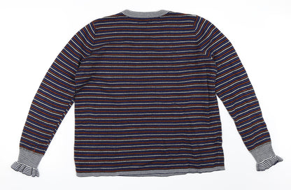 Papaya Womens Black Striped  Pullover Jumper Size 18