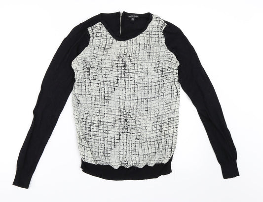 Warehouse Womens Black   Pullover Jumper Size 10